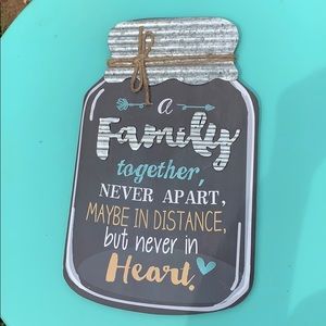 Mason jar wood and metal farmhouse sign